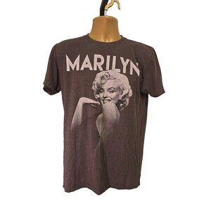 Marilyn Monroe T Shirt Mens Medium Gray Portrait Art Faded Tagless Retro Trap
